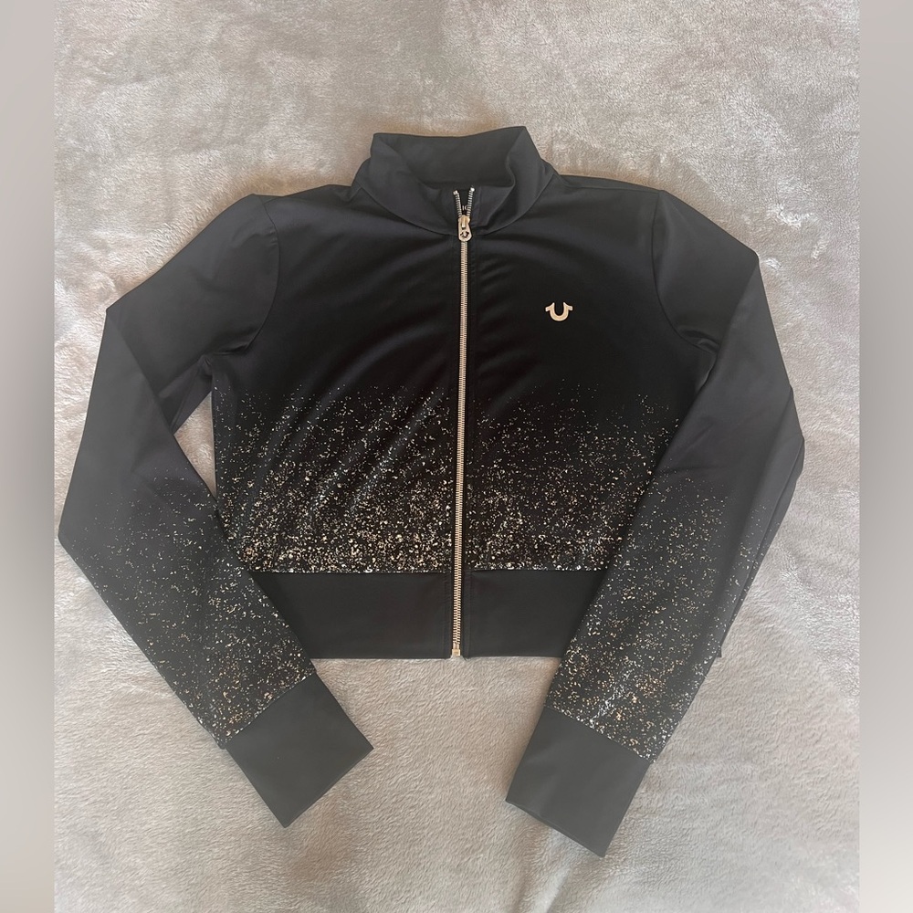 True Religion crop athletic jacket only worn once 🫶🏽
